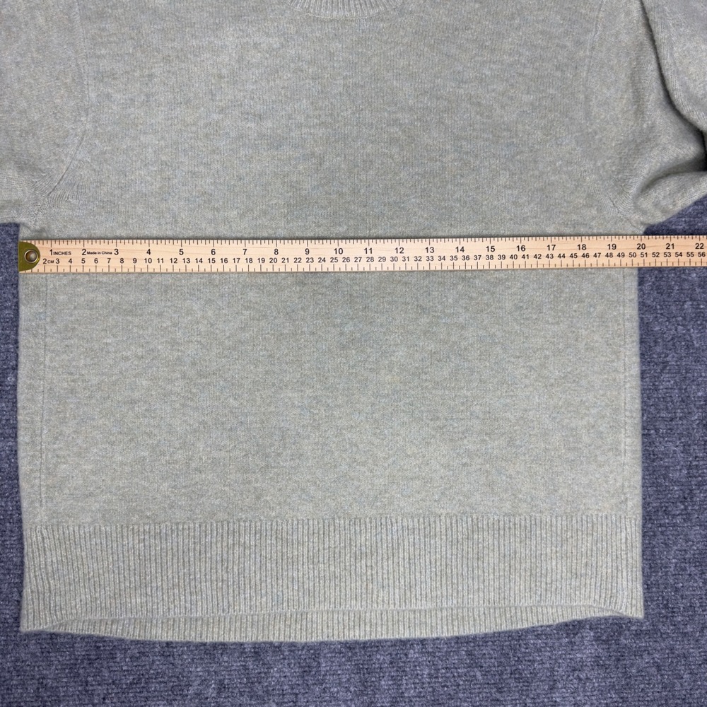 Uniqlo‎ Sweater Mens M Green Wool Blend Knit Crewneck Minimalist Preppy Grandpa - Picture 6 of 7